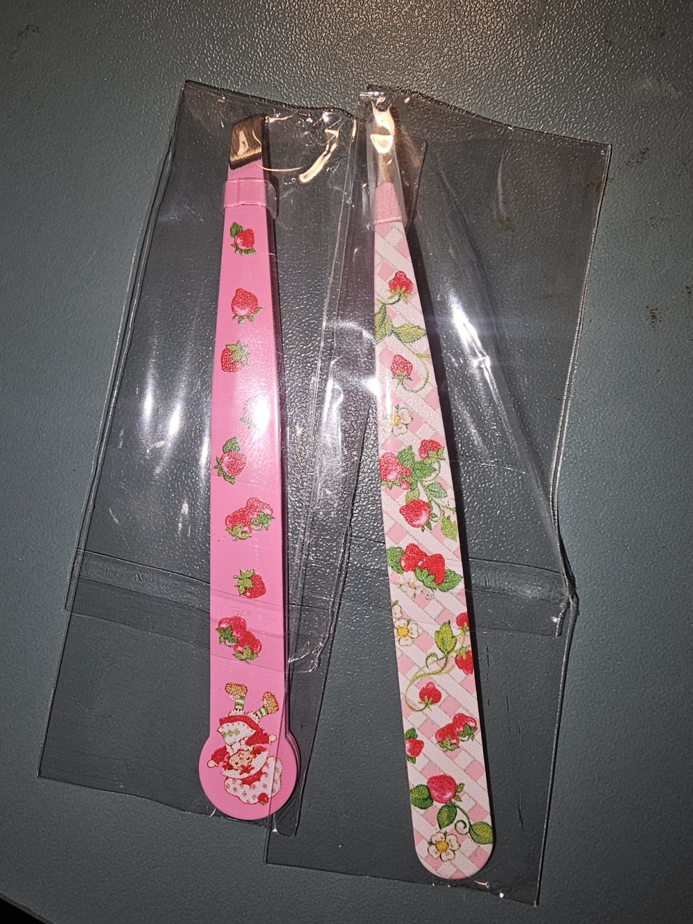 Pink Strawberry Print Tweezers Duo — Women Makeup Brushes & Tools